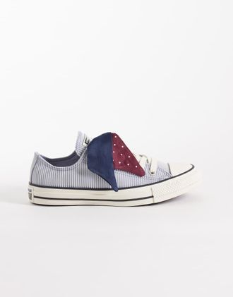 Converse Chuck Taylor All Star Hi Club House - Sneakers alte blu e bianche a righe