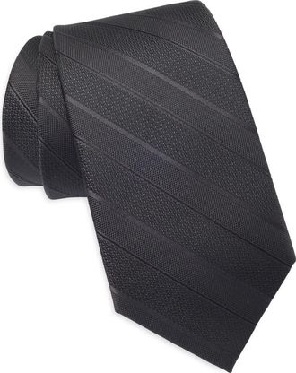 Tommy Hilfiger Courtney Stripe Tie in Black at Nordstrom Rack