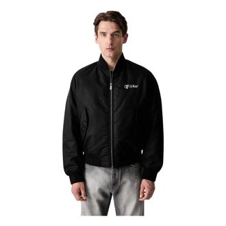 Off-white Heren, Jassen, Zwart, Maat: L Nylon