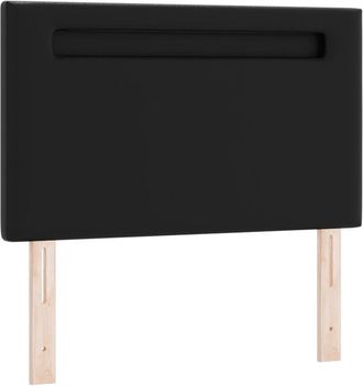 vidaXL Cabecero Montaje En La Pared Con Cabecera Negro 90 Cm Pvc Vidaxl