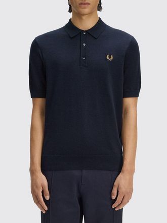 Fred Perry Knit Cotton Polo Shirt with Three-Button Placket and Logo