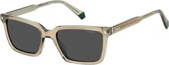 Polaroid Mens 4116/s/x 10A Rectangular Sunglasses In Grey/ Beige