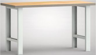 OEM Banco De Trabajo L1500xf700xh840mm Haya Multiplex Gris Claro