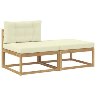 vidaXL 2 Pieza Reposapi&eacute;s De Exterior Poli&eacute;ster Blanco Vidaxl