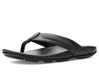 Olukai Mea Ola Mano Mens Sandals Black/Dark Shadow : 15 D - Medium, Leather
