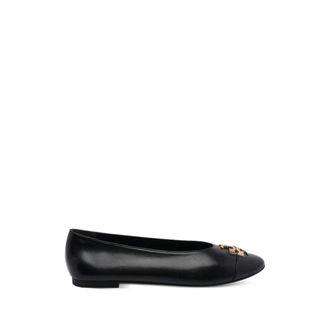 Tory Burch Charlie Ballet - Dames - Schoenen - Zwart - Maat: 35 EU Leer