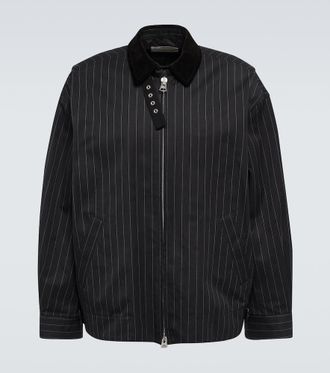 sacai Pinstriped cotton jacket