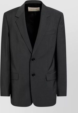 Valentino tailored suit notch lapel flap pockets