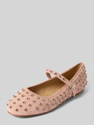 Alma En Pena Ballerinas mit Strasssteinbesatz in Altrosa, Gr&ouml;&szlig;e 40