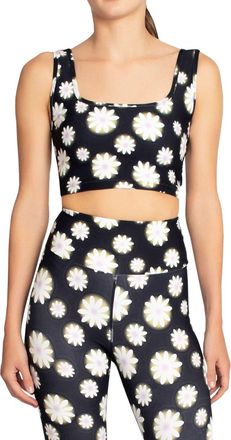 Nicole Miller Sports Bra Top In Hazy Daisy