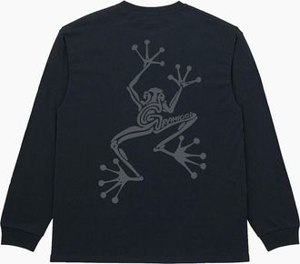 Gramicci Mens Gramicci Sticky Hands Long Sleeve T-Shirt - Grey/Black - Size: 38