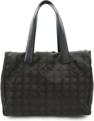 Chanel Pre-owned Tote Bags, female, Black, Size: ONE SIZE Pre-owned Vintage Nylon Tote Bag