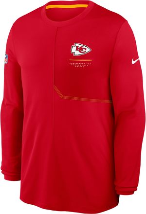 Nike Kansas City Chiefs Sideline Coach Nike Mens Dri-FIT NFL Long-Sleeve Top in Red | 03B1080K7G-B8B