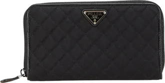 Prada Black Nylon Leather Long Wallet (Bi-Fold) (Pre-Owned)