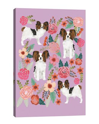 iCanvas Icanvas Icanvas Papillon Floral Collage By Pet Friendly