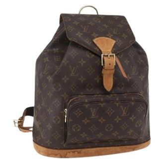 Louis Vuitton Pre-owned Backpacks, female, Brown, Size: ONE SIZE Pre-owned Canvas Backpack