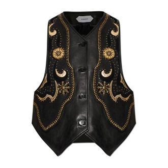 Versace Dames, Jassen, Zwart, Maat: XS Leer