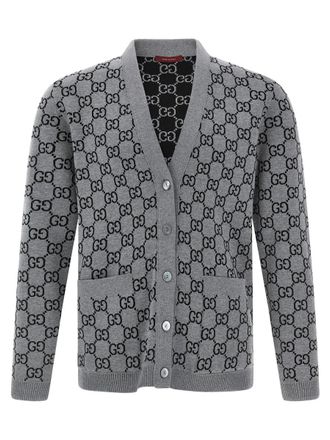 Gucci Gg Jacquard Reversible Cardigan