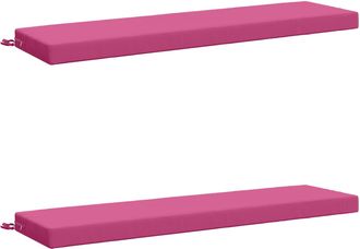vidaXL Cojines Para Banco De 2 Piezas Soest 2 Uds. 100% Poli&eacute;ster Rosa Vidaxl