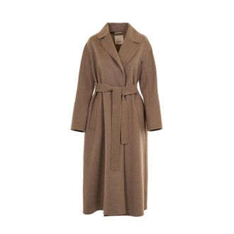 Max Mara Belted Coats, female, Brown, Size: 2XS Elisa Coat