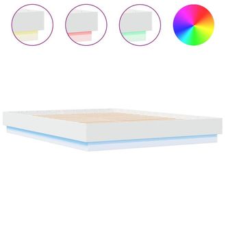 Berkfield Home Bed Frame with LED without Mattress White 160x200 cm