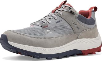 L.L.Bean Access Hiker Low Mens Shoes Frost Gray/Red Ochre : 10.5 D - Medium, Leather/Textile