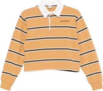 Sporty & Rich Striped-patterm Polo Top