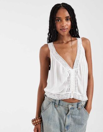Free People Celeste - Top senza maniche color avorio-Bianco