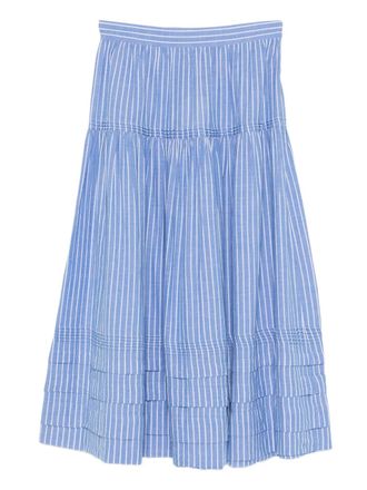 D&ocirc;en striped tiered skirt - Blue