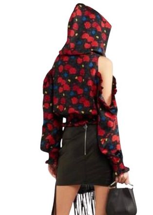 Magda Butrym Hooded Cold Shulder Top Size S