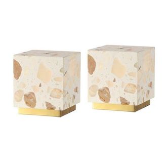 Jonathan Y Designs Lara Modern Glam Terrazzo Rechargeable/Cordless Dimmable Integrated LED Mini Table Lamp with Touch Sensor in Multi-Color at Nordstrom