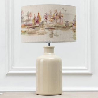 Voyage Maison Elspeth Table Lamp With Caledonian Forest Eva Lampshade in Cream