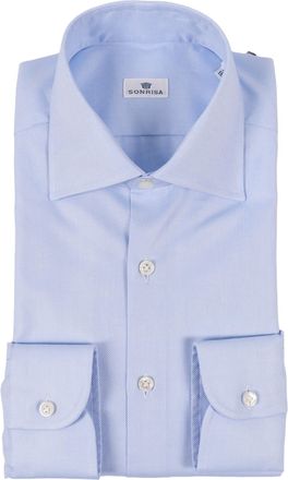 Sonrisa Textured Blue Dress Casual Shirt