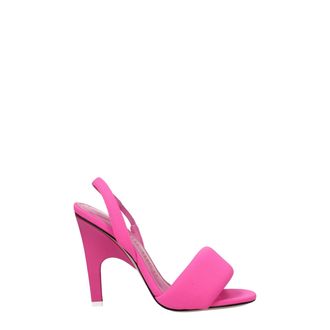 The Attico Pink Fabric Stiletto Heel Womens Sandals