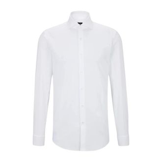 HUGO BOSS Heren, Overhemden, Wit, Maat: 4XL Katoen