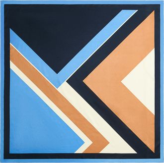 H&M Tuch aus Twill - Blau/Gemustert