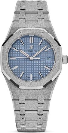 Audemars Piguet 2022 unworn Royal Oak 34mm - unisex - 18kt White Gold - One Size - Blue