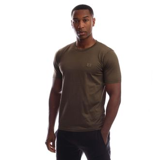 C.P. Company Heren C.P. Company 70/2 gemerceriseerd Jersey Logo Patch T-shirt in Groen