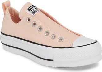 Converse Chuck Taylor All Star Platform Sneaker in Washed Coral/White/Black at Nordstrom, Size 8