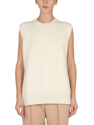 Jil Sander Relaxed Fit Crew-Neck Wool Vest