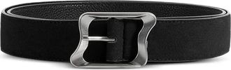 Manière De Voir Eleanor sculpted-buckle leather belt - Zwart