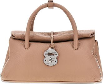 Zanellato Womens Dotta Small Bag In Hammered Leather Brown Ribolla