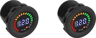 OEM Volt&iacute;metros Digitales Led Universales De 12 V Para Coche, Moto Y Barco. Panel De Control Con Monitor Y Pantalla. Accesorios Para Coche