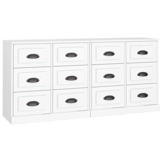 Berkfield Home Sideboards 2 pcs White Engineered Wood