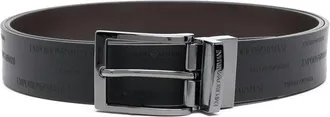Emporio Armani Black Logo Buckle Belt