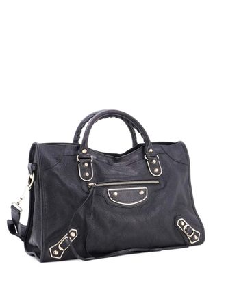 Balenciaga City Classic Metallic Edge Bag Leather Medium satchel - Nero