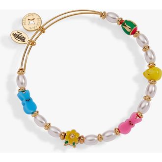 Alex and Ani PEEPS chick and bunny beaded bangle in Gold at Nordstrom