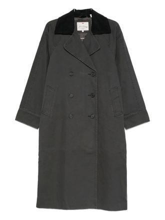 Levi's double-breasted trench coat - women - Cotton - L - Grey