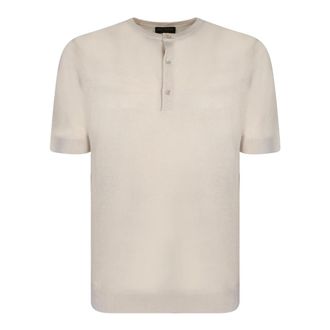 Dell'Oglio Polo Shirts, male, White, Size: 2XL Short-sleeved Sweater