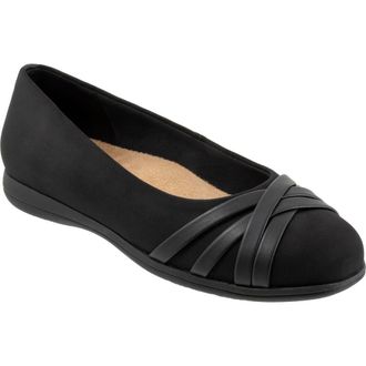 Trotters Daphne Flat in Black Micro at Nordstrom Rack, Size 6.5